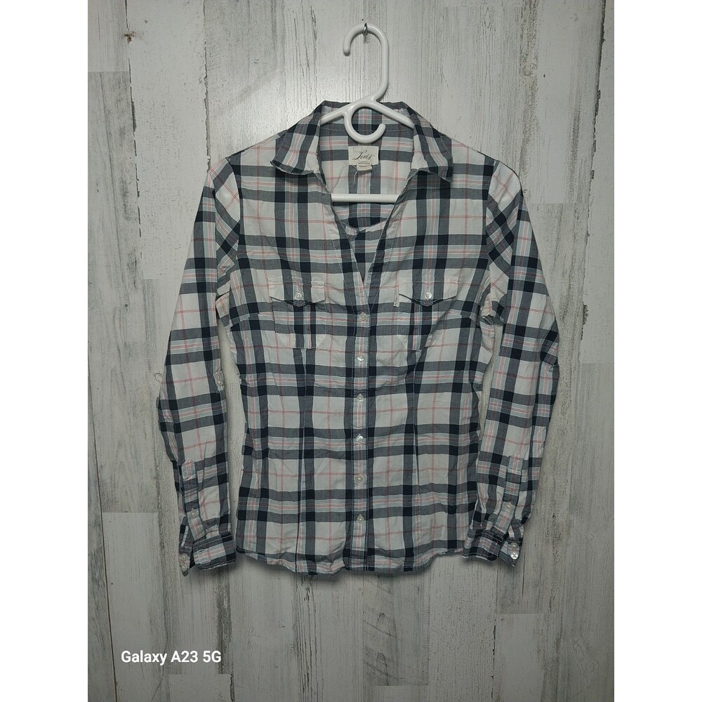 Levi's Women's Small Ruched Back Button Up Top - Picture 1 of 5